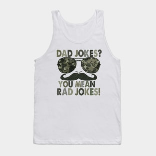 Camo dad joke funny shirt mustache Tank Top